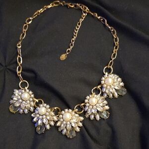 Gold and Silver Floral Necklace By CARA